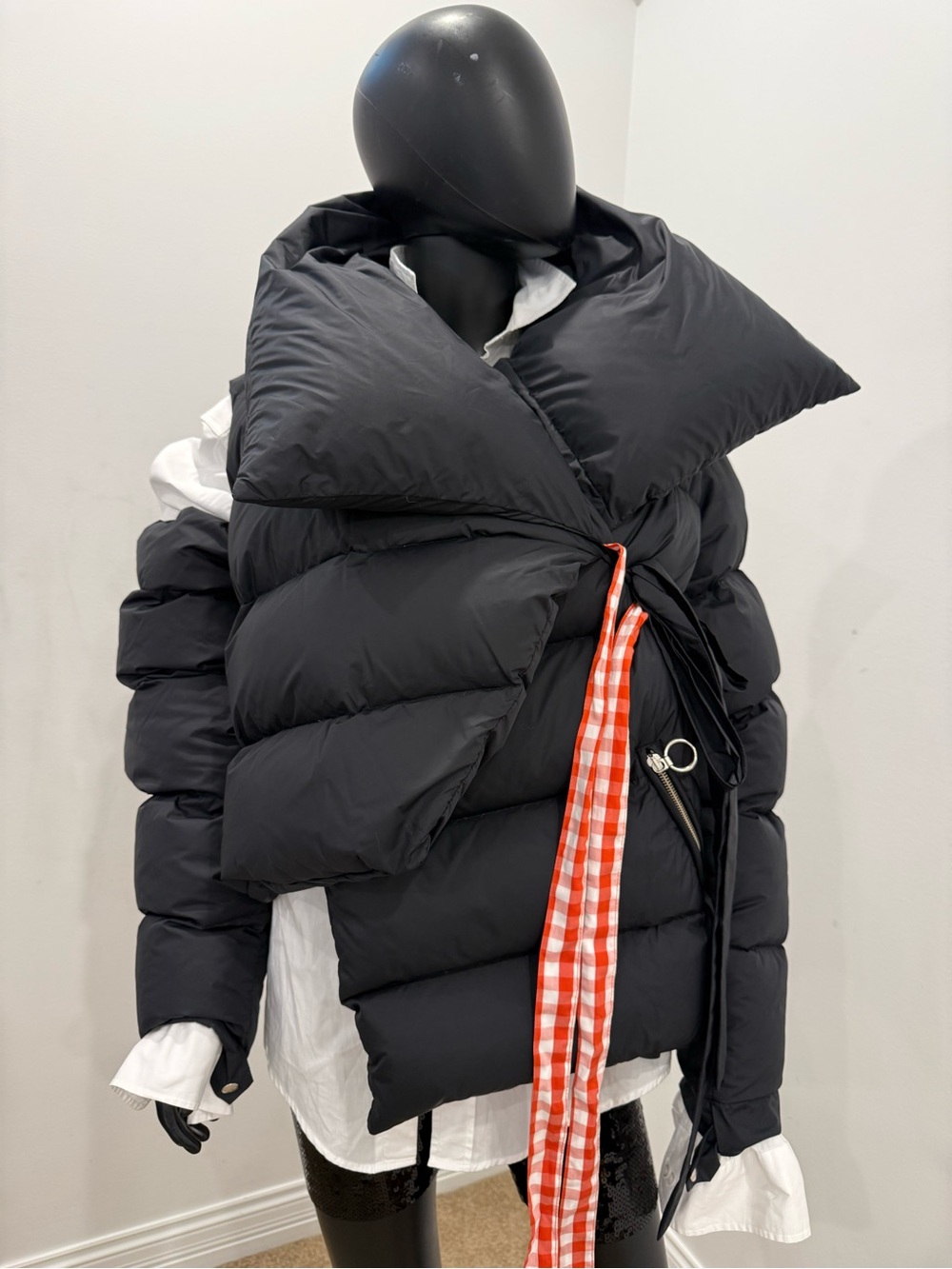 Marques Almeida Runway Oversized Down Puffer Jacket Black XS NEW